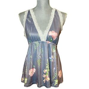 Lace Detail Night Gown Top NWT